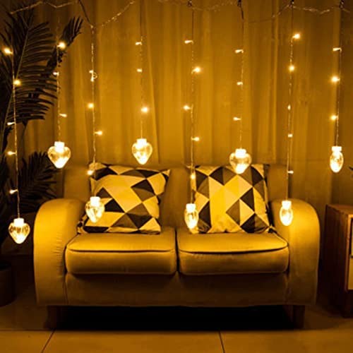 3387 8 Feet 12 Wish Heart Ball String LED Lights With Color Box for Home Decoration, Diwali & Wedding LED Christmas Light Indoor and Outdoor Light ,Festival Decoration (Wishing Ball Warm White) 3387 8 Feet 12 Wish Heart Ball String LED Lights With Color Box for Home Decoration, Diwali & Wedding LED Christmas Light Indoor and Outdoor Light ,Festival Decoration (Wishing Ball Warm White)